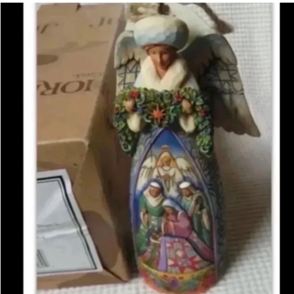 Jim Shore 2007 WINTER ANGEL NATIVITY  FIGURINE Christmas ORNAMENT #4008992